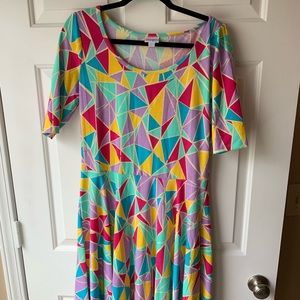 Lularoe Nicole Dress - Geometric